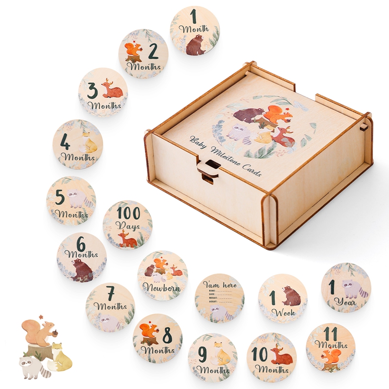 Milestone Card Set - Neugeborenen Baby Wachstum Meilensteine 0-12 Monate