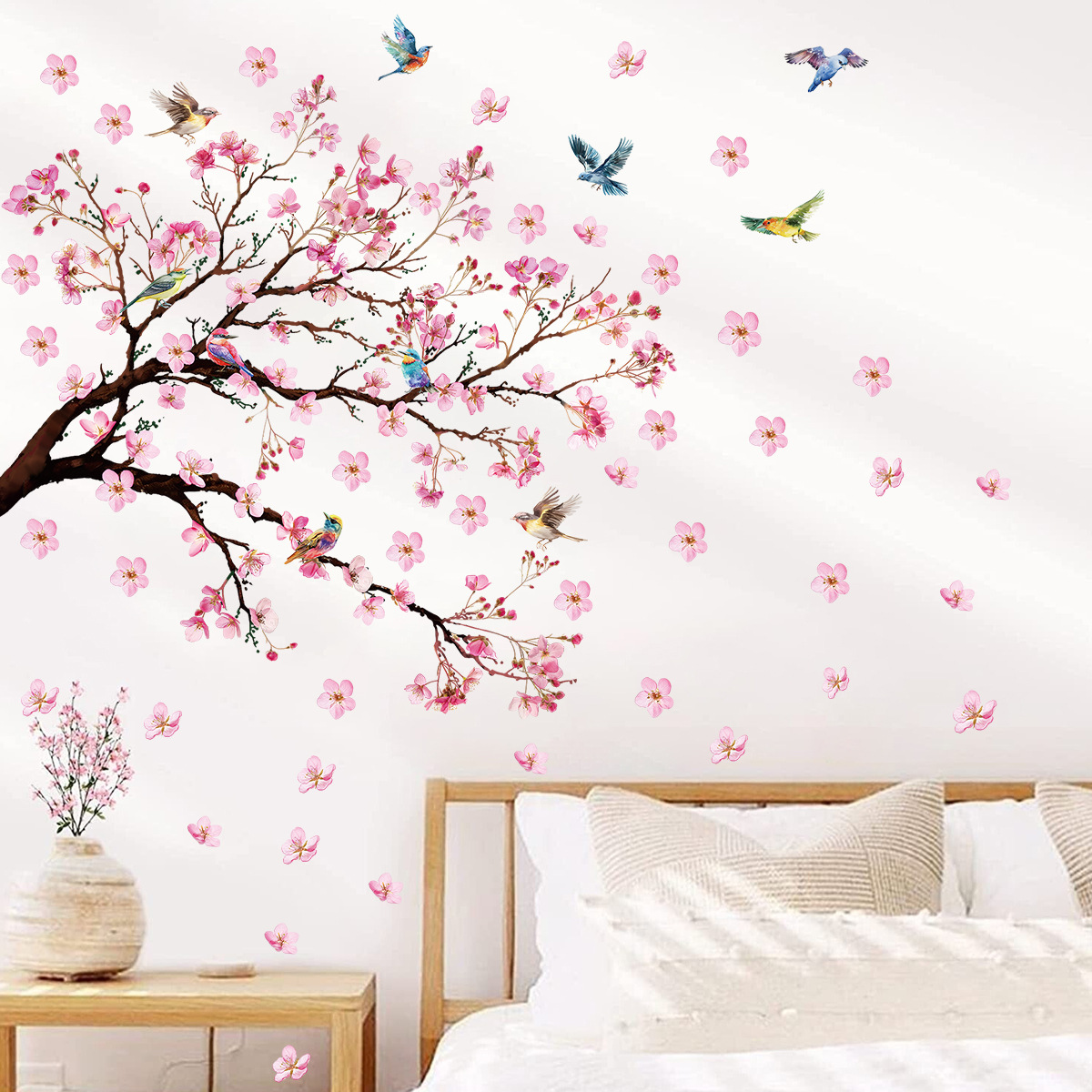 Baby Girl Nursery Quotes - Aquarell Vogel Blume Wandaufkleber Wohnzimmer Dekoration