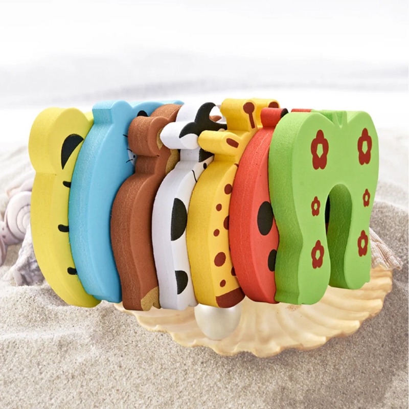 Corner Guard Foam - 2/5 Stück Baby-Sicherheits-EVA-Türstopper, Anti-Klemm-Fingerschutz, niedliches Tier-Design,