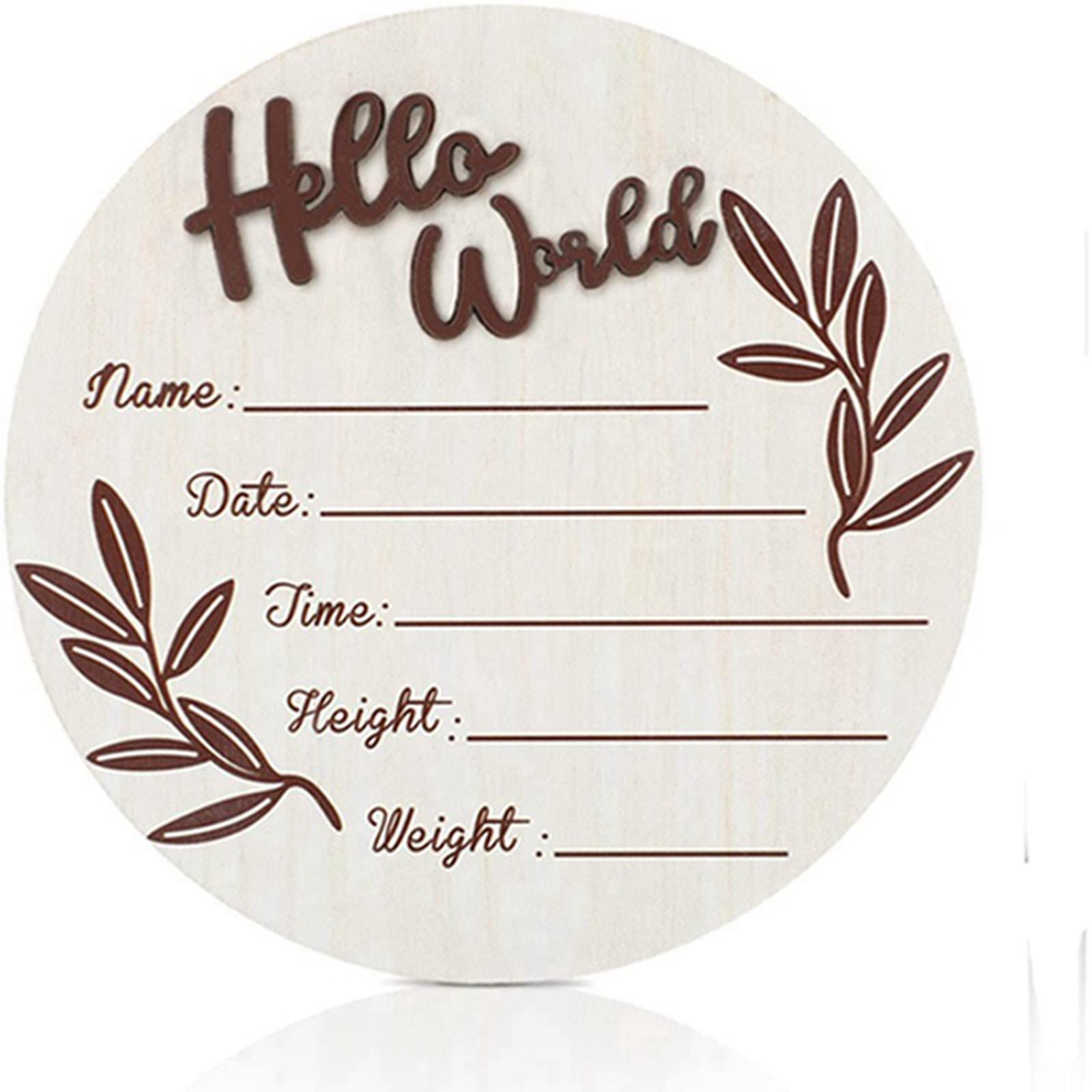 Milestone Card Set - Set aus 18 Hölzernen Baby-Meilenstein-Plaketten für