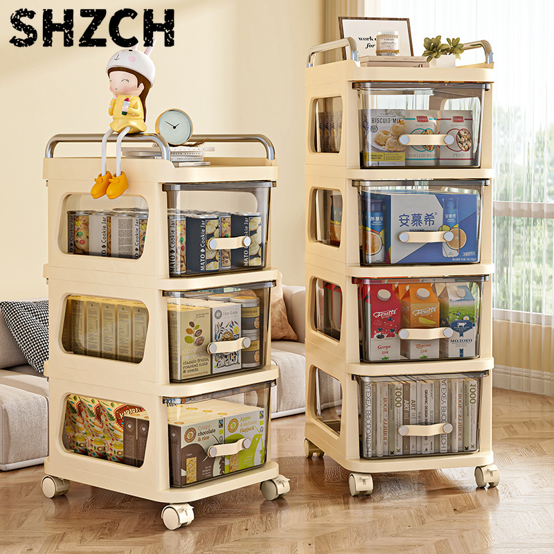 Baby Nursery Cart - Multifunktionaler Snack-Wagen Mobiler Organizer für Wohnzimmer