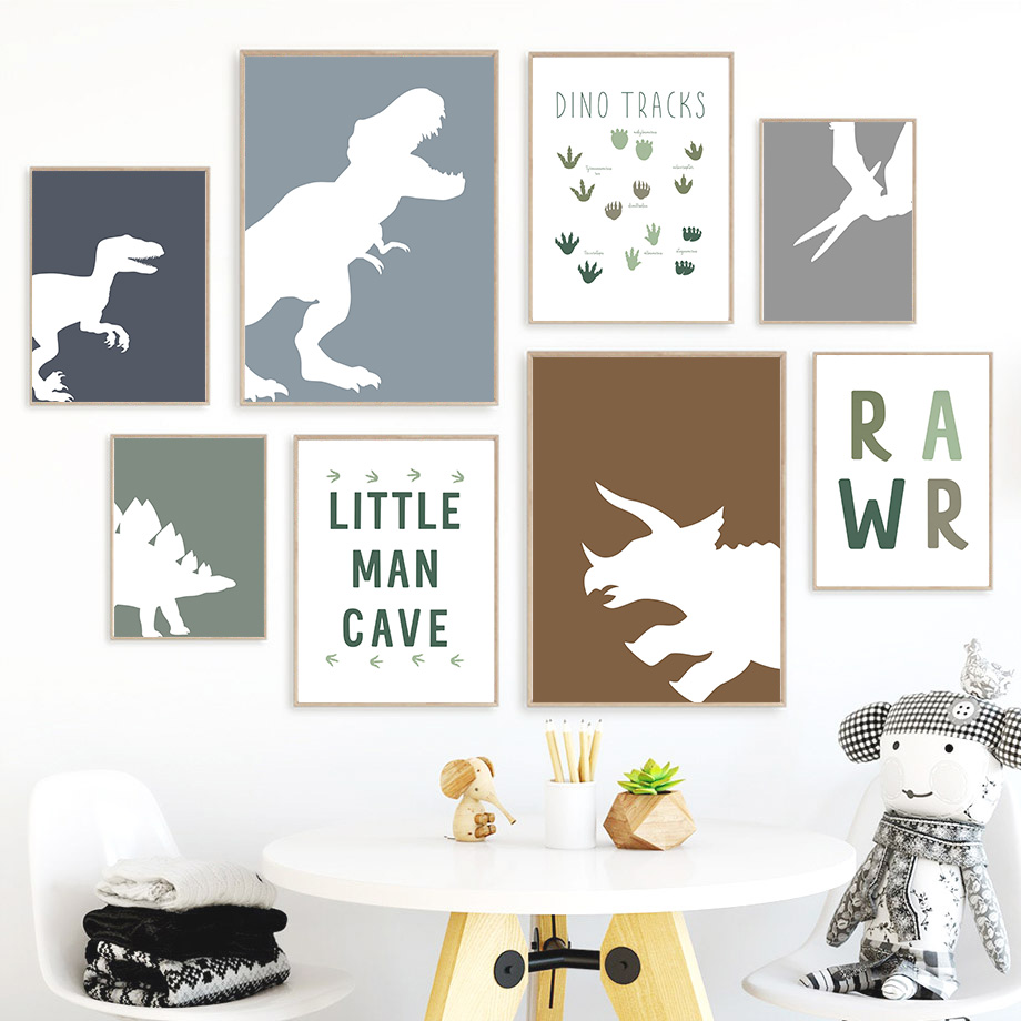 Baby Girl Nursery Quotes - 1 Stück rahmenloser dekorativer Kunstdruck, Jurassic