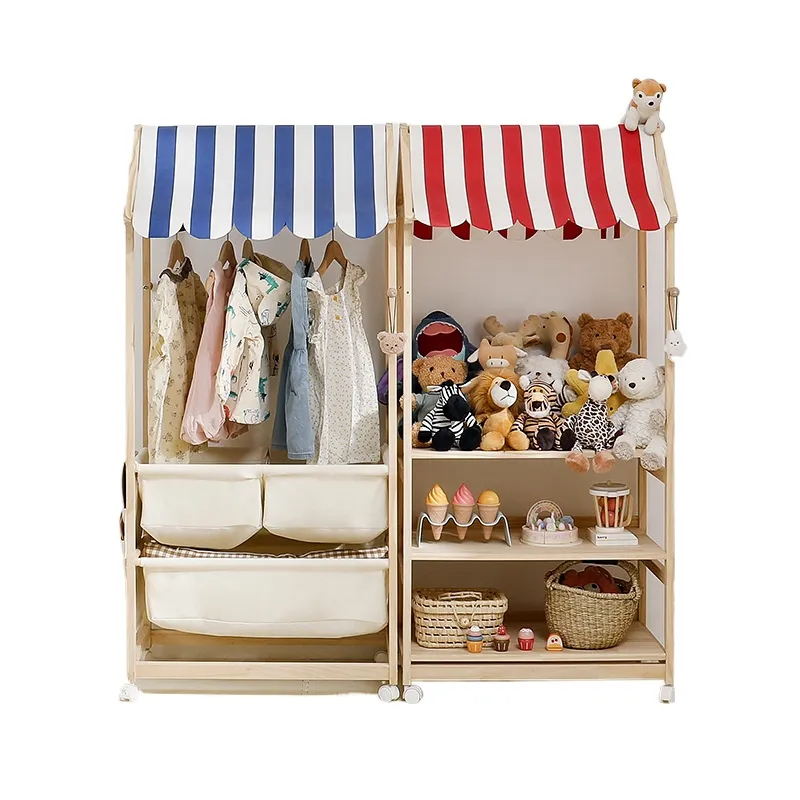 Baby Bookshelf Small - Massivholz-Kinderbücherregal, Spielzeugaufbewahrungsregal, Kleines Ausstellungsregal für Kinderzimmer,