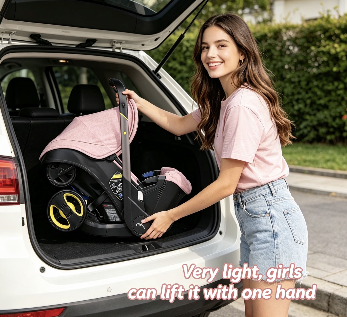 Baby Nursery Trolley - 3-in-1 Leichter Klappbarer Kinderwagen-Reisesystem, umkehrbarer Sitz,