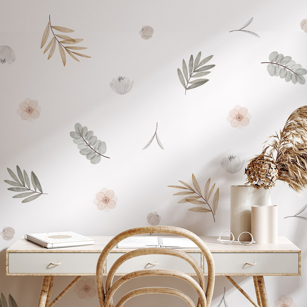 Baby Girl Nursery Quotes - Boho Blätter Botanische DIY Wandtattoos Kunstwand