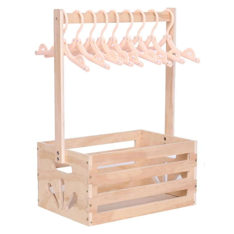 Baby Nursery Closet - Holz-Geschenkkorb für Babyparty mit Griff, Baby-Aufbewahrungskorb
