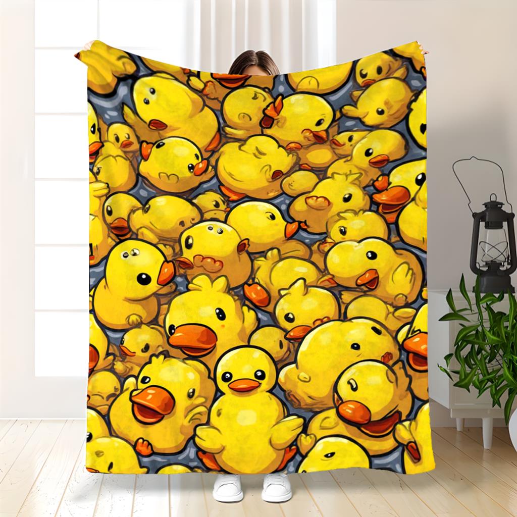 Baby Nursery Yellow - Entzückende gelbe Küken-Decke 150x200cm, niedliche Baby-Bauernhoftiere,