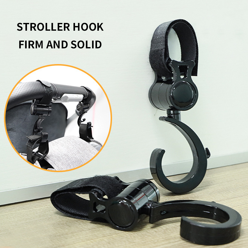 Baby Nursery Trolley - Flexibel 360 ° Drehbare Kinderwagenhaken 2er-Pack,