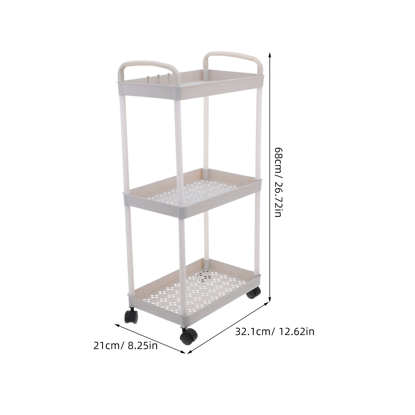 3-stufiger Rollbarer Küchenwag – Baby Nursery Cart Bewertung und Preis
