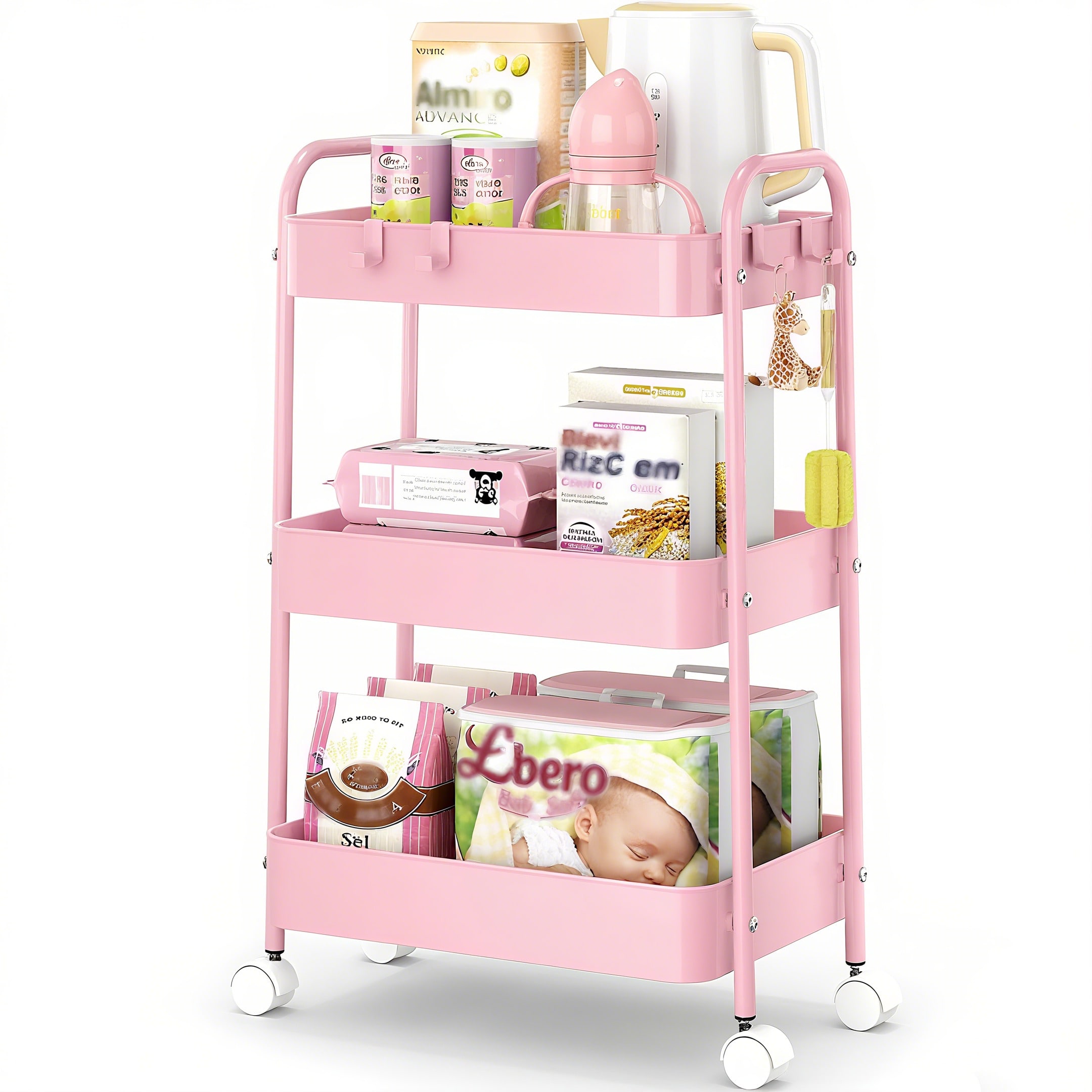 3-stufiger Metall-Rollwagen mi – Baby Nursery Trolley Bewertung und Preis