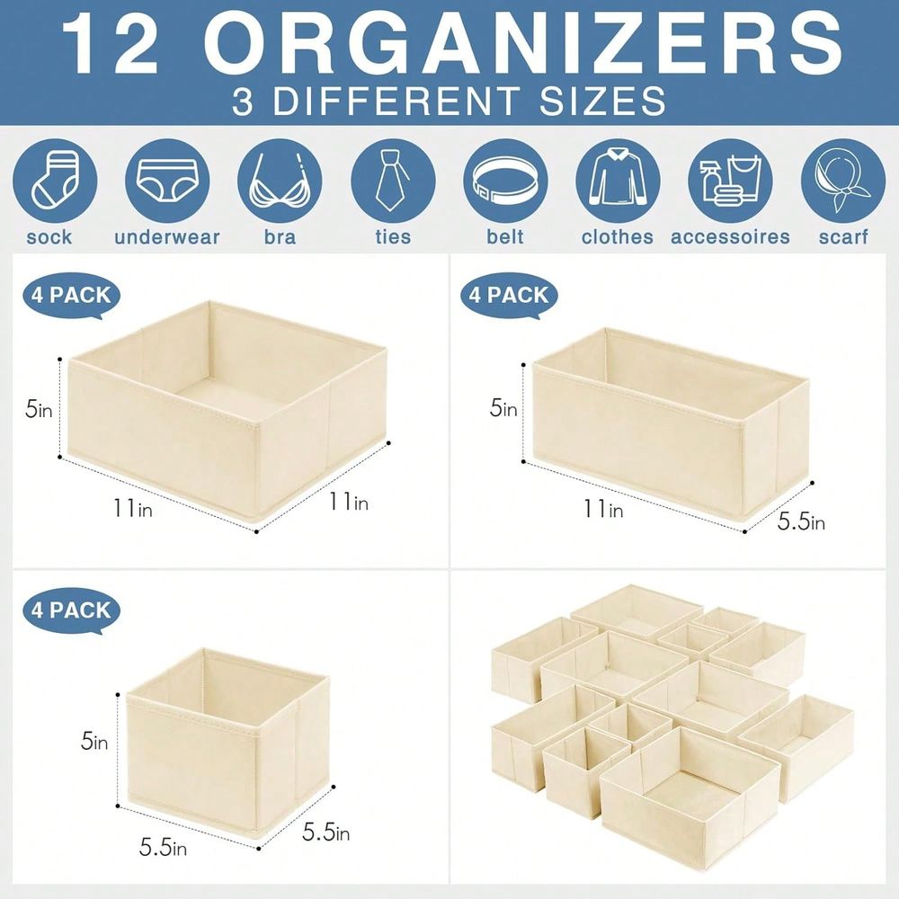 12-teiliges Set Schubladen-Org – Baby Nursery Closet Bewertung und Preis