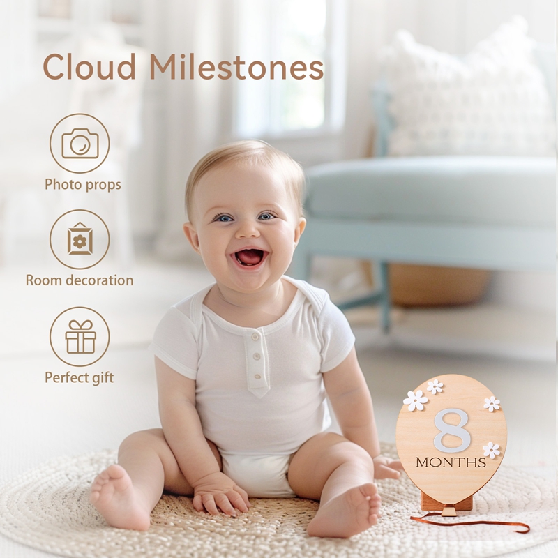 Holz-Meilenstein-Board Blumen- – Milestone Card Set Bewertung und Preis