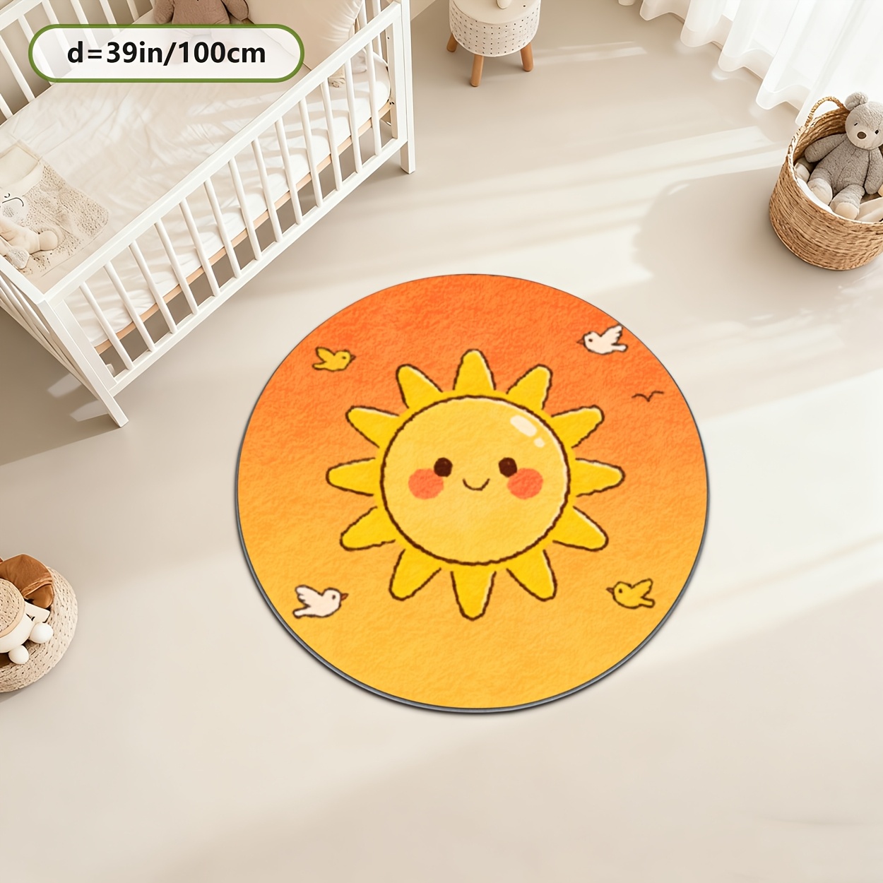 Kinder Runder Sonnenteppich Ge – Baby Nursery Yellow Bewertung und Preis