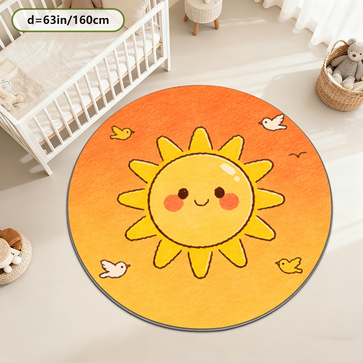 Kinder Runder Sonnenteppich Ge – Baby Nursery Yellow Bewertung und Preis