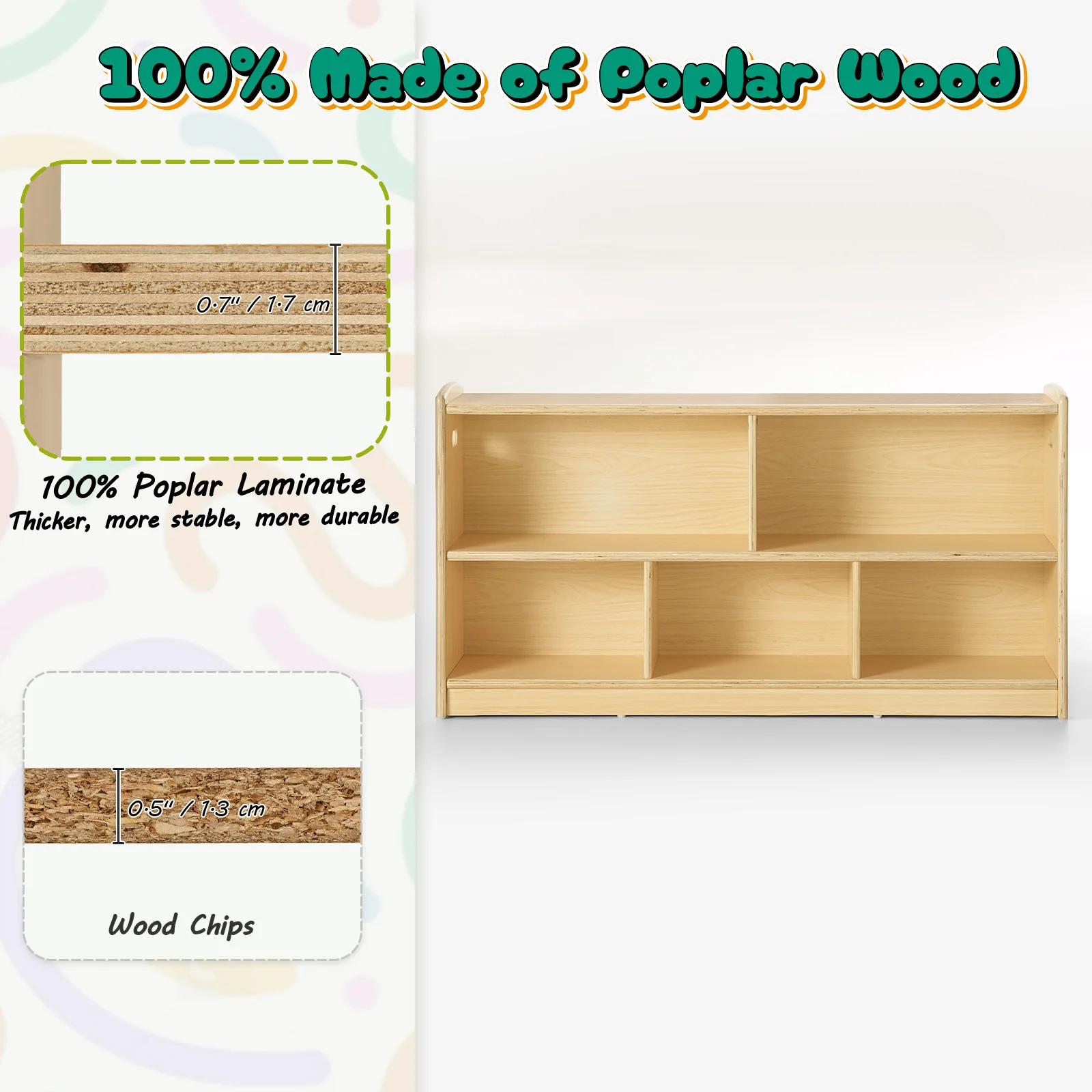 2-stöckiger Holz-Montessori-Sc – Baby Bookshelf Small Bewertung und Preis
