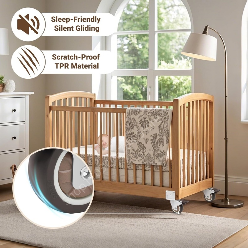 4 Stück robuste Möbelrollen vo – Baby Nursery Trolley Bewertung und Preis