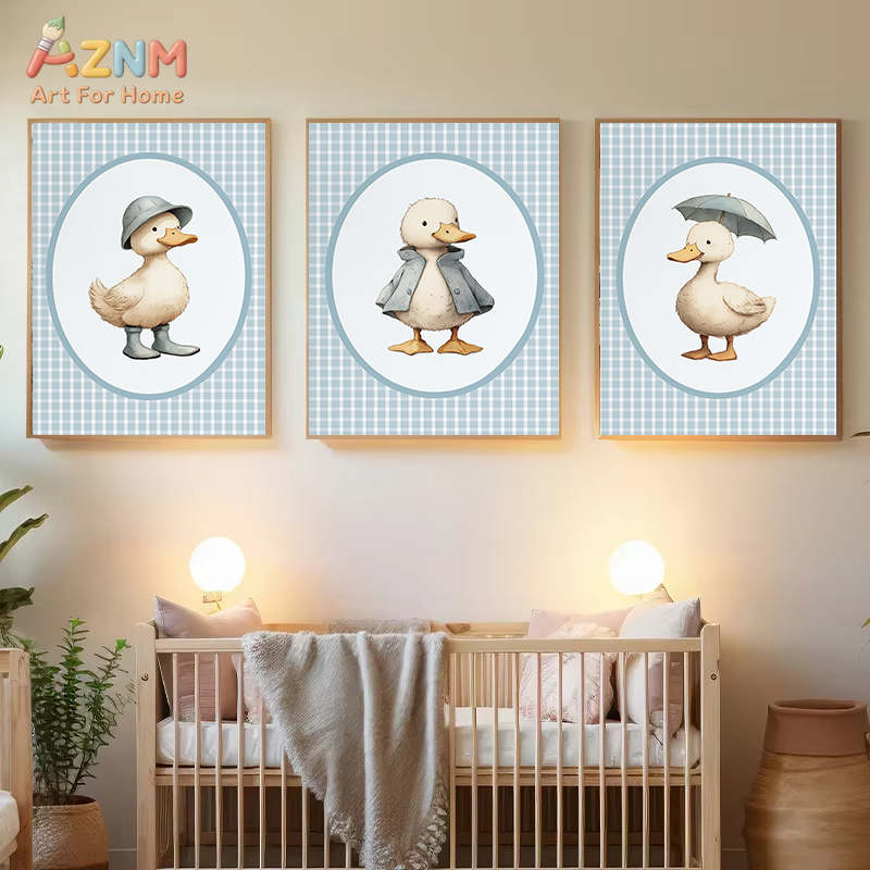 AZNM Niedliche Enten-Leinwand- – Baby Nursery Yellow Bewertung und Preis