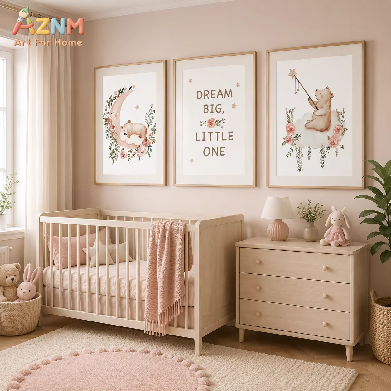 AZNM Kinderzimmer-Blumen-Wandk – Baby Girl Nursery Quotes Bewertung und Preis