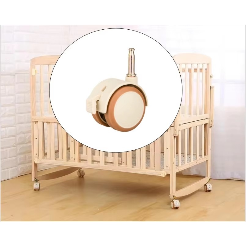 2/4 Stück 2'' Möbelrollen mit  – Baby Nursery Trolley Bewertung und Preis
