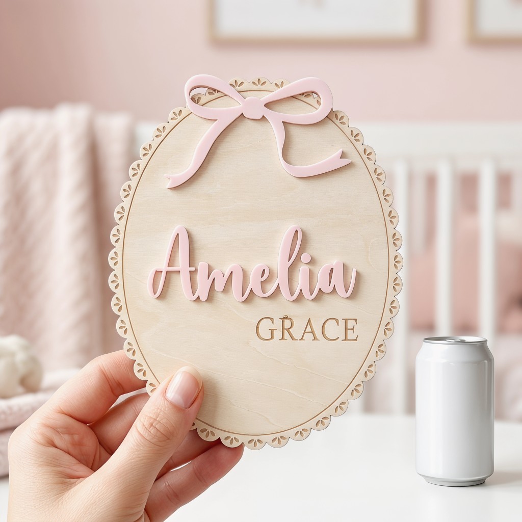 1 Stück Personalisierte Holz-N – Baby Nursery In Bewertung und Preis