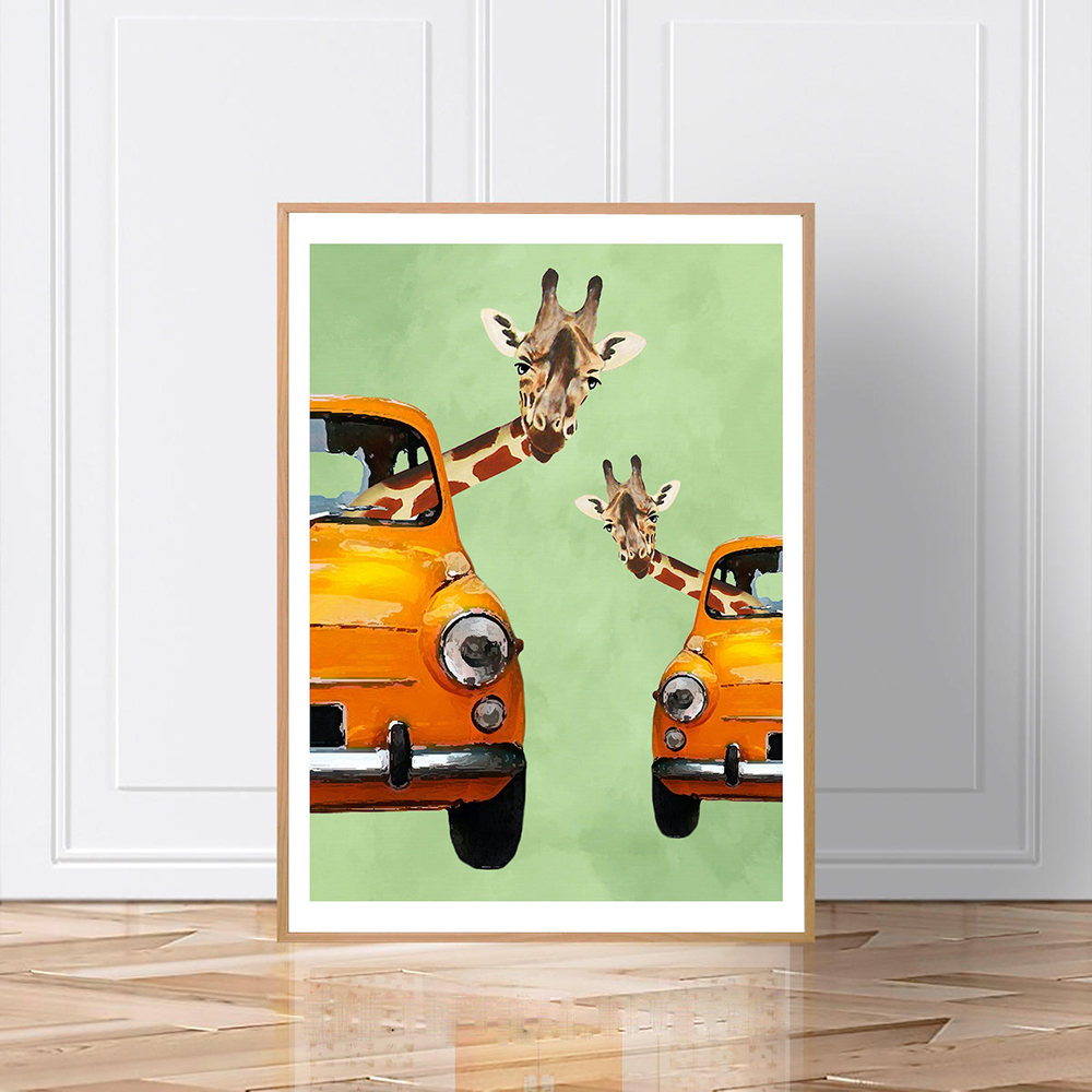 Giraffen in gelben Autos Carto – Baby Nursery Yellow Bewertung und Preis