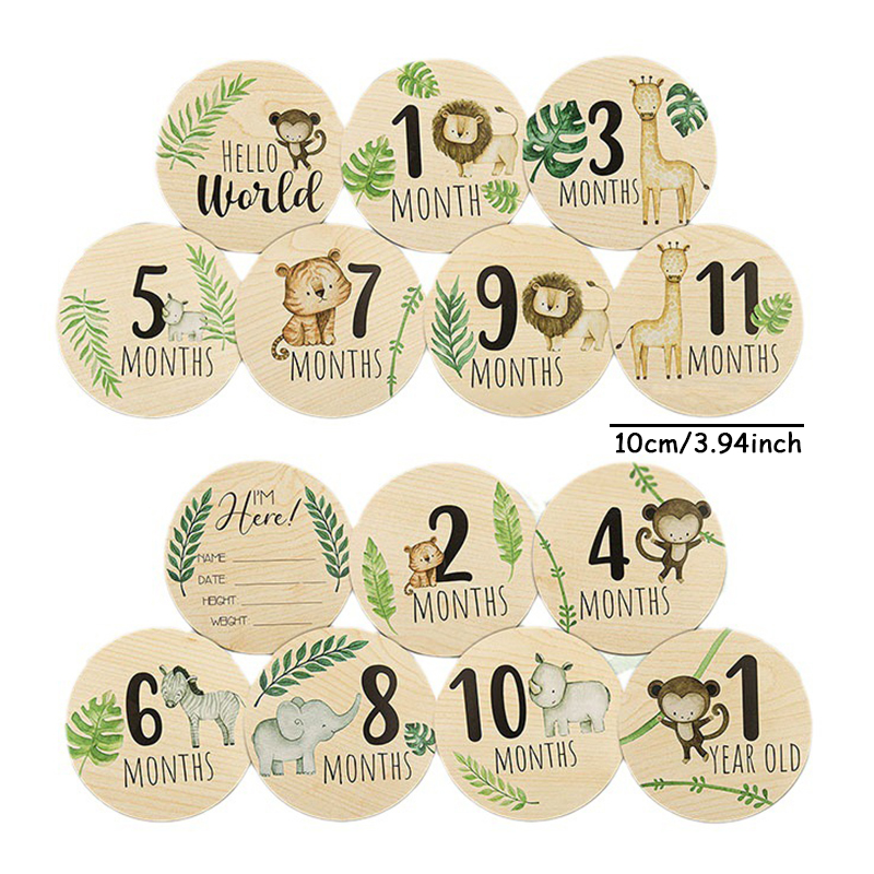 7 stücke hölzerne Baby Meilens – Milestone Card Set Bewertung und Preis