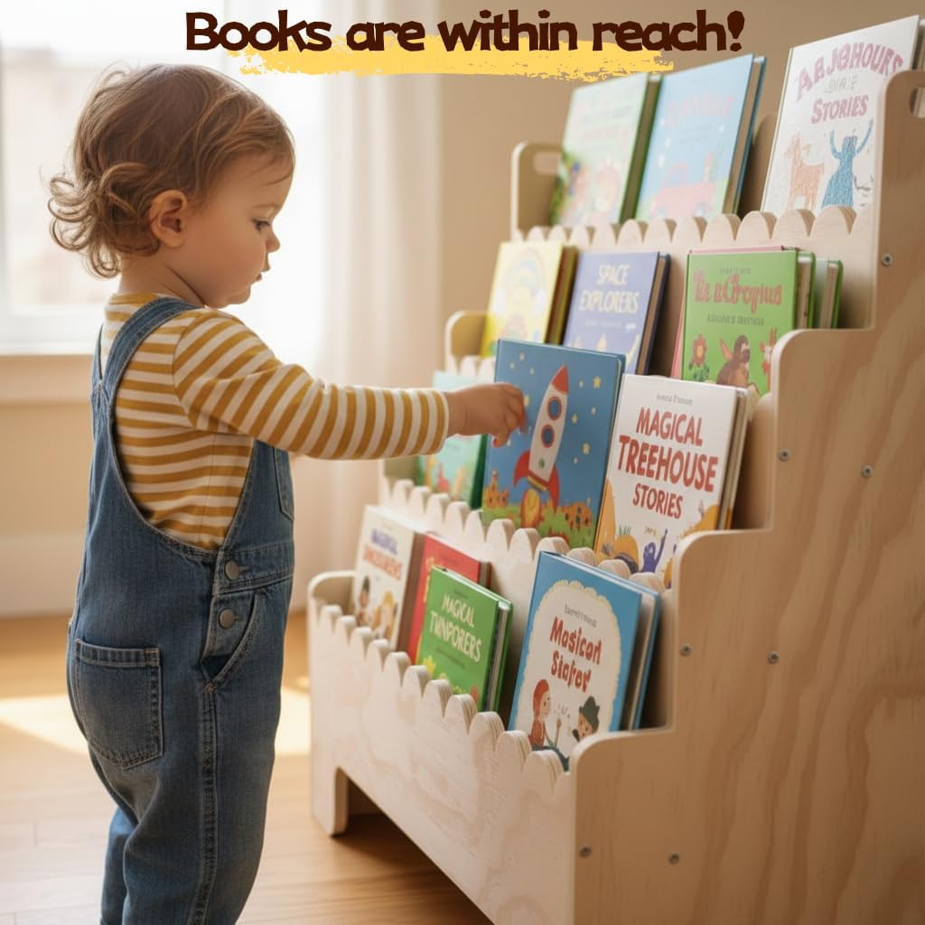 Kinder-Bücherregal mit 4 Ebene – Baby Nursery Bookshelf Bewertung und Preis