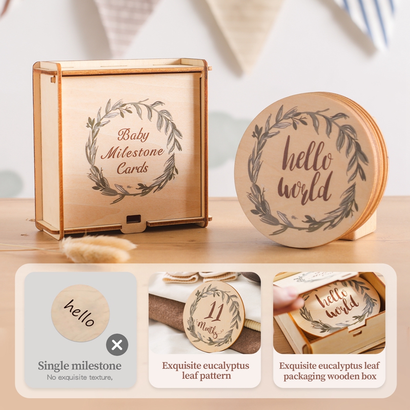 8 Stück hölzerne Baby-Meilenst – Milestone Card Set Bewertung und Preis