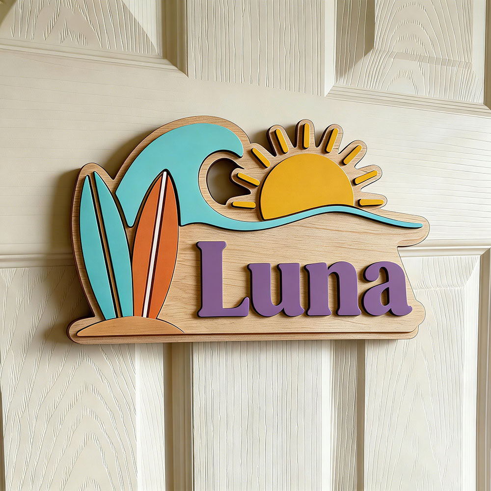 Personalisiertes Strandwellen- – Baby Nursery In Bewertung und Preis