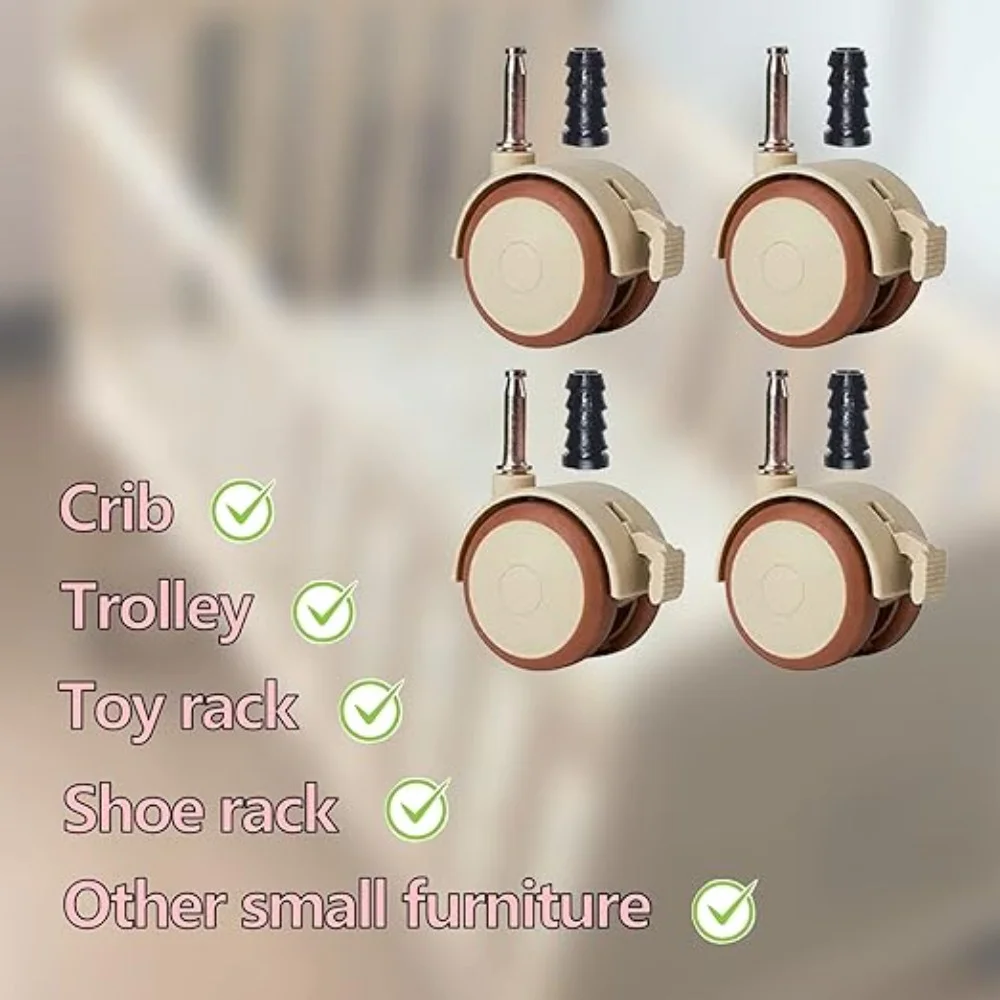 1/4 Stück Nylon-Lenkrollen mit – Baby Nursery Trolley Bewertung und Preis